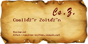 Csellár Zoltán névjegykártya