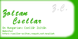 zoltan csellar business card