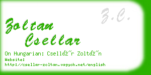 zoltan csellar business card